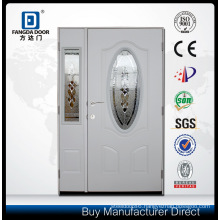 Tempered Glass Inserted Interior Exterior Double Door